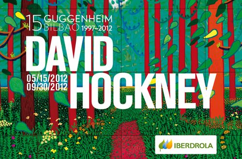 Affiche David Hockney Bilbao Guggenheim