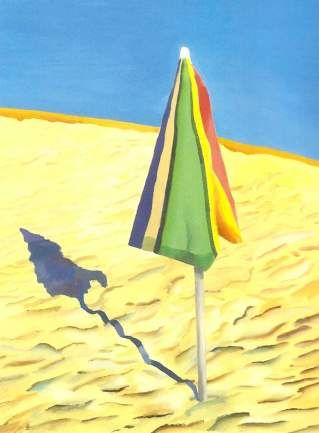 Parasol de plage 1971 david Hockney